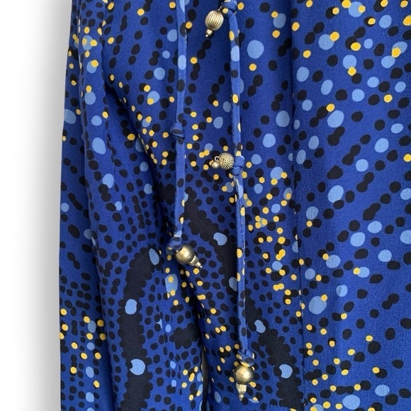 Altuzarra Mila Dress 36 Silk Asymmetric Ruched Long Sleeve Printed Midi Dress - Picture 12 of 16